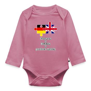 Puzzle germano-britannique - Body Bébé bio manches longues - mauve - Devant