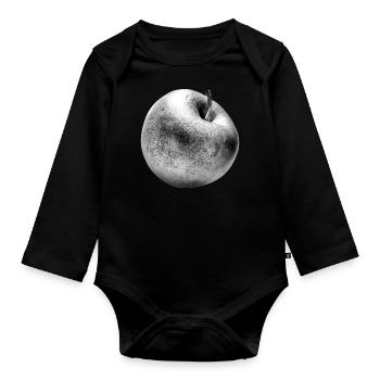 Silver Apple - Organic Longsleeve Baby Bodysuit - black - Front