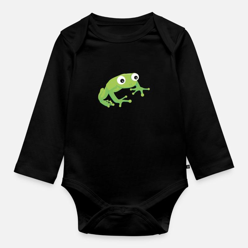 Grenouille - Body Bébé bio manches longues - noir