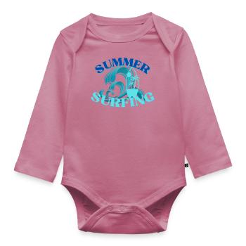 Surfen - Baby Bio-Langarm-Body - Mauve - Vorne