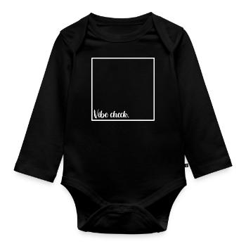 Vibe-Check - Baby Bio-Langarm-Body - Schwarz - Vorne