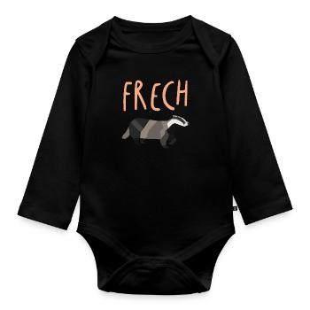 Frechdachs - Baby Bio-Langarm-Body - Schwarz - Vorne