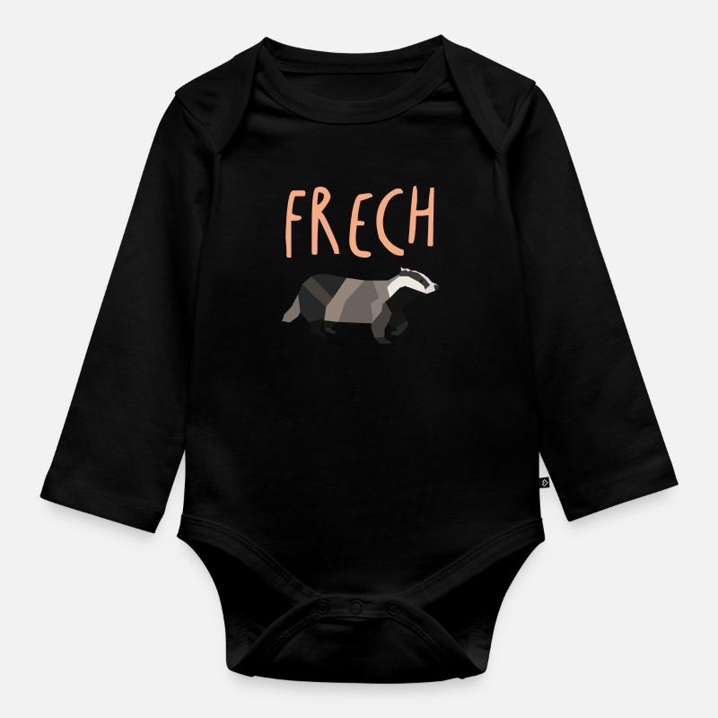 Frechdachs - Baby Bio-Langarm-Body - Schwarz