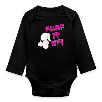 Pump it up / Allaitement / Nourrisson / Babyprint - Body Bébé bio manches longues - noir - Devant
