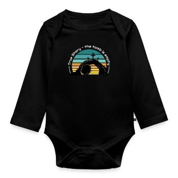 Wahre Geschichte das Grab ist leer - Baby Bio-Langarm-Body - Schwarz - Vorne