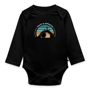 La mort est vaincue - Body Bébé bio manches longues - noir - Devant