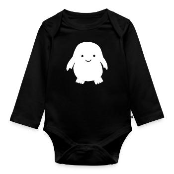 Adipose - Organic Longsleeve Baby Bodysuit - black - Front