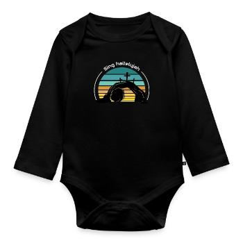 Chantez alléluia - Body Bébé bio manches longues - noir - Devant