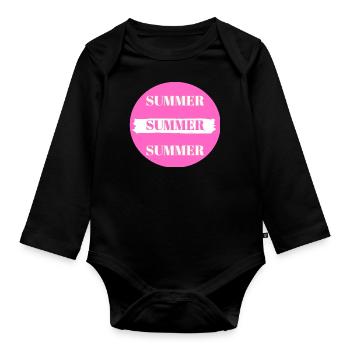 summer tage - Baby Bio-Langarm-Body - Schwarz - Vorne