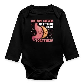 We are never getting back together - Organic Longsleeve Baby Bodysuit - black - Front