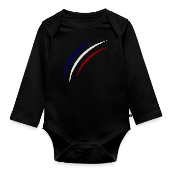 Claws France - Organic Longsleeve Baby Bodysuit - black - Front