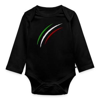 Claws Italy - Organic Longsleeve Baby Bodysuit - black - Front
