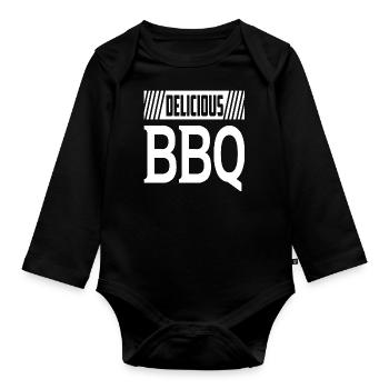 Délicieux barbecue - Body Bébé bio manches longues - noir - Devant