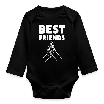 Best Friends Dog Pet Dogs - Organic Longsleeve Baby Bodysuit - black - Front