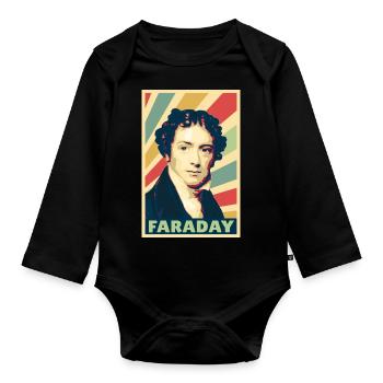 Michael Faraday Vintage Colores - Body Bébé bio manches longues - noir - Devant