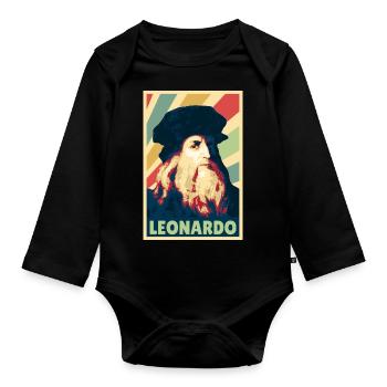 Leonardo da Vinci Colors Vintage - Body Bébé bio manches longues - noir - Devant