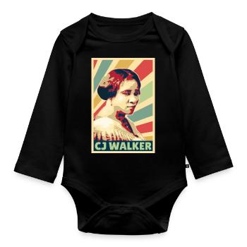Señora CJ Walker Colores vintage - Body Bébé bio manches longues - noir - Devant