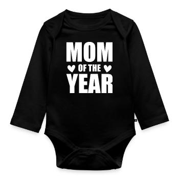 Mother Saying Gift Mom Mother's Day - Organic Longsleeve Baby Bodysuit - black - Front