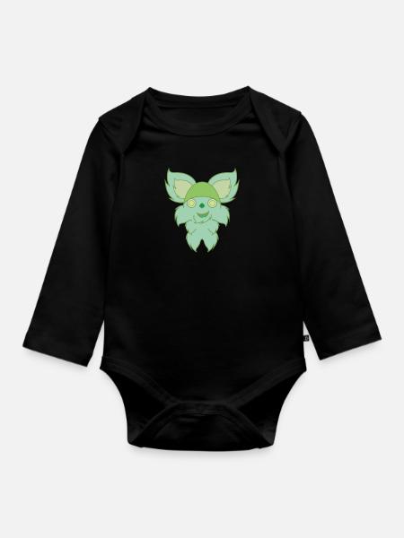 PELUSYN - Body Bébé bio manches longues - noir