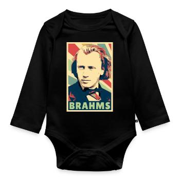 Johannes Brahms Colores vintage - Body Bébé bio manches longues - noir - Devant