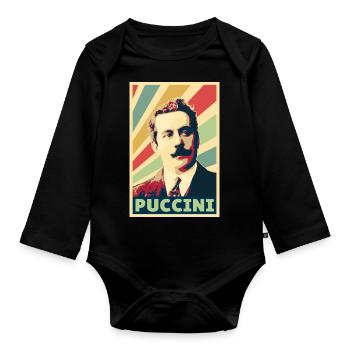 Giacomo Puccini Colores vintage - Body Bébé bio manches longues - noir - Devant