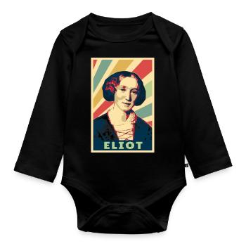 George Eliot Vintage Colores - Body Bébé bio manches longues - noir - Devant
