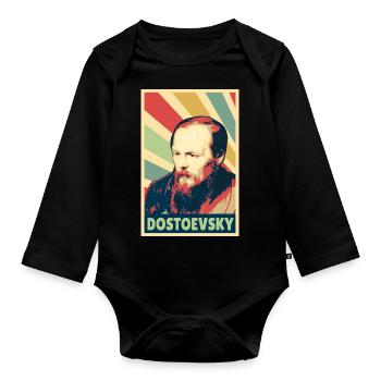 Fyodor Dostoevsky Vintage Colores - Body Bébé bio manches longues - noir - Devant