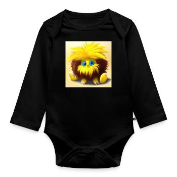the cuddle No.2 - Organic Longsleeve Baby Bodysuit - black - Front