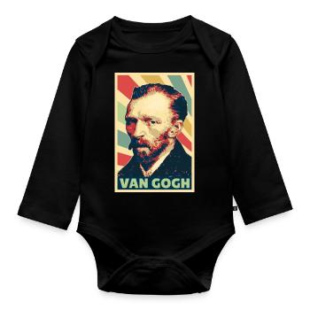Vincent Van Gogh Colores vintage - Body Bébé bio manches longues - noir - Devant