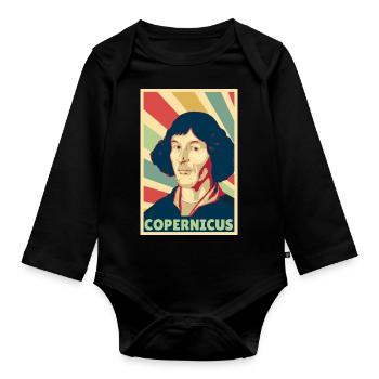 Nicolaus Copernicus Vintage Colores - Body Bébé bio manches longues - noir - Devant
