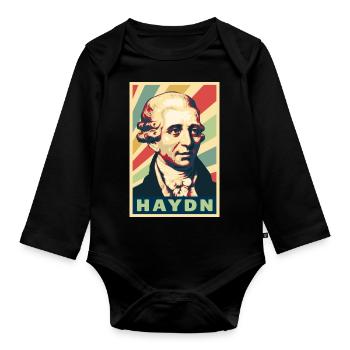 Joseph Haydn Colores vintage - Body Bébé bio manches longues - noir - Devant