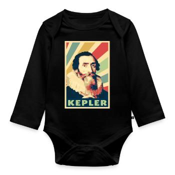 Johanness Kepler Colors vintage - Body Bébé bio manches longues - noir - Devant