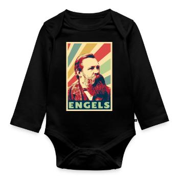 Friedrich Engels Vintage Colores - Body Bébé bio manches longues - noir - Devant