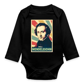 Felix Menelssohn Colors Vintage - Body Bébé bio manches longues - noir - Devant