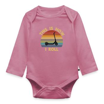 C’est comme ça que je roule - Body Bébé bio manches longues - mauve - Devant