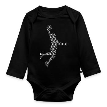 Basketball Player Dunking Basketball Basketball Player - Organic Longsleeve Baby Bodysuit - black - Front