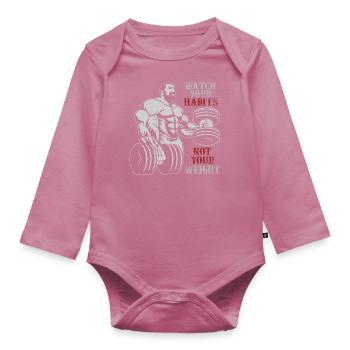 Surveillez la conception de vos habitudes de gymnastique - Body Bébé bio manches longues - mauve - Devant