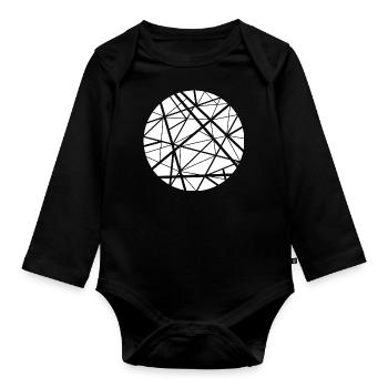 Hipster One géométrique - Body Bébé bio manches longues - noir - Devant