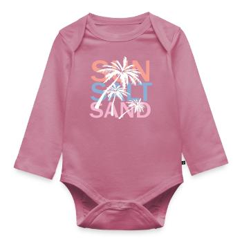 Sel de soleil Sable - Body Bébé bio manches longues - mauve - Devant