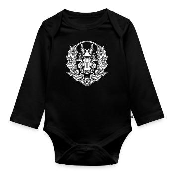 Insekten Krabbeltiere Arthropoden - Baby Bio-Langarm-Body - Schwarz - Vorne