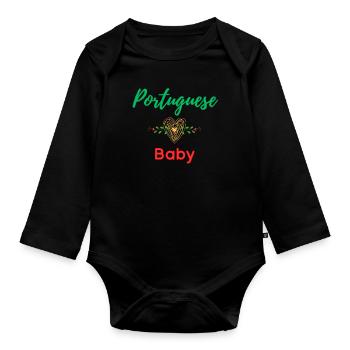 Portuguese Baby - Organic Longsleeve Baby Bodysuit - black - Front
