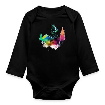 VTT Johann - Body Bébé bio manches longues - noir - Devant