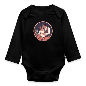 Ehepaar - Baby Bio-Langarm-Body - Schwarz - Vorne