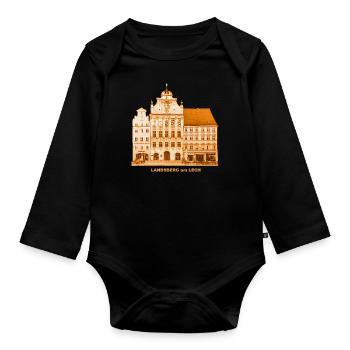 Landsberg am Lech Town Hall Bavaria Upper Bavaria - Organic Longsleeve Baby Bodysuit - black - Front
