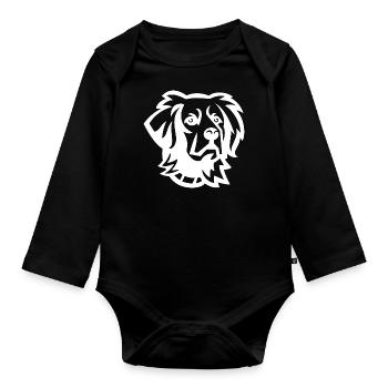 Hund Dog - Baby Bio-Langarm-Body - Schwarz - Vorne