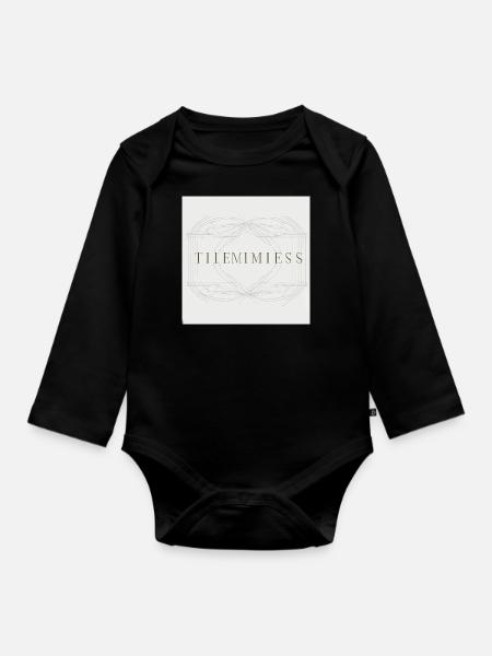 zeitloser stiel - Baby Bio-Langarm-Body - Schwarz