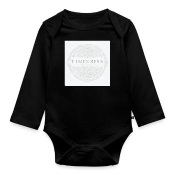 Timeless stem - Organic Longsleeve Baby Bodysuit - black - Front