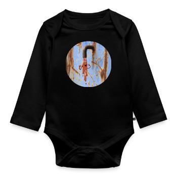 Schleimmonster - Baby Bio-Langarm-Body - Schwarz - Vorne
