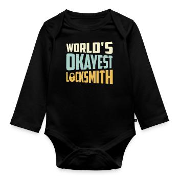 World's Okayest Locksmith Lockpicker Pick Locks - Baby Bio-Langarm-Body - Schwarz - Vorne