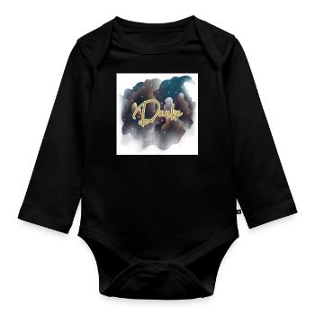 Danke - Baby Bio-Langarm-Body - Schwarz - Vorne